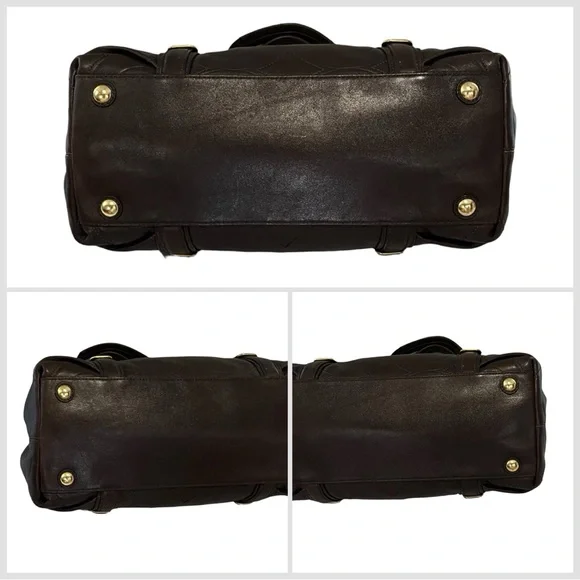 Coach Dark Brown Leather Shoulder Bag - Picture 9 of 11